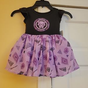 MARVEL PANTHER Black Knitted Tutu Toddler Dress Size
